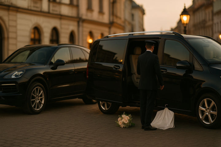 Ekskluzywny transport na wesele w Krakowie: SUV i van VIP z kierowcą